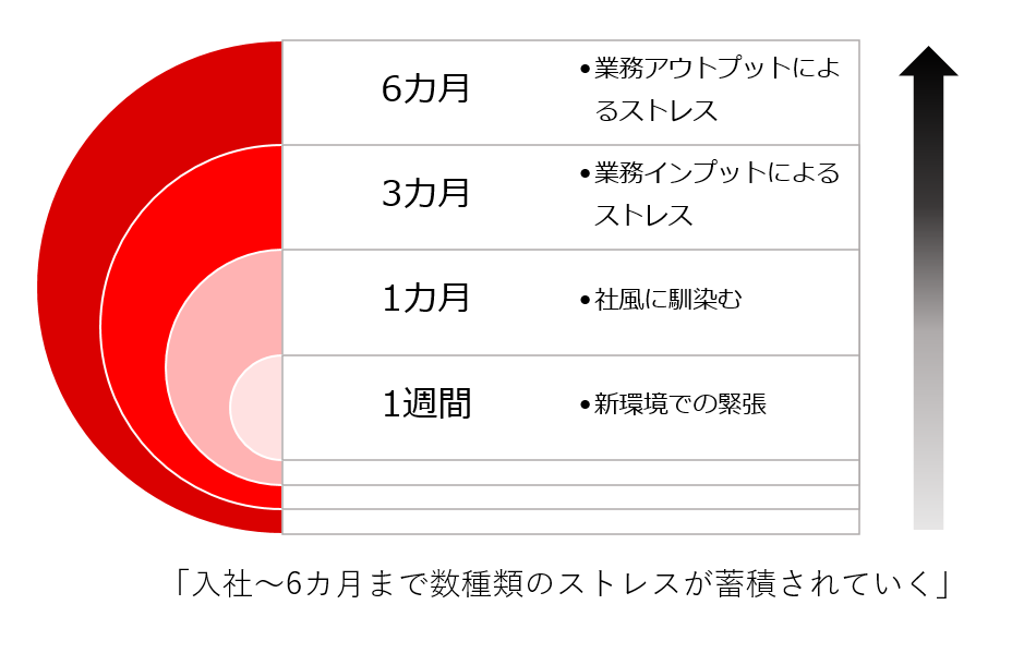 入社後のストレス蓄積段階