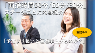 面接時間90分60分30分について