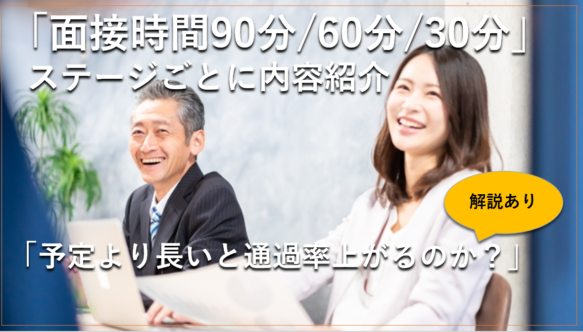 面接時間90分60分30分について